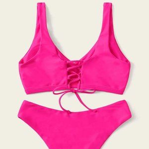 shein pink swimsuit